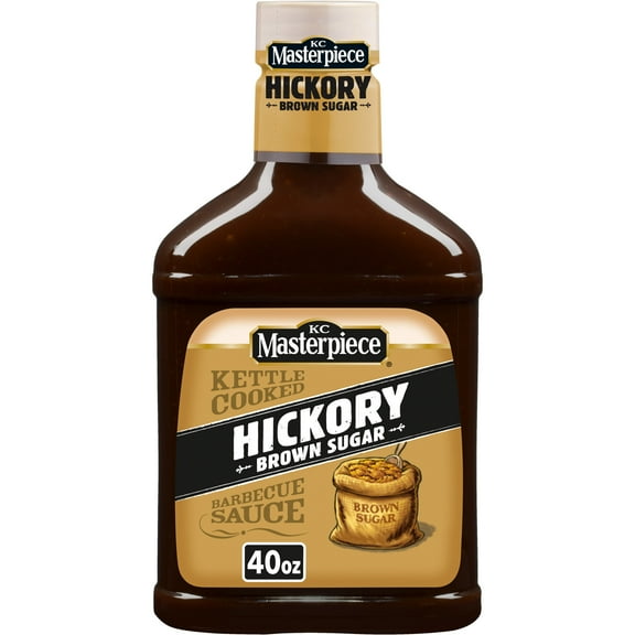 KC Masterpiece Hickory Brown Sugar Barbecue Sauce, 40 fl oz Bottle