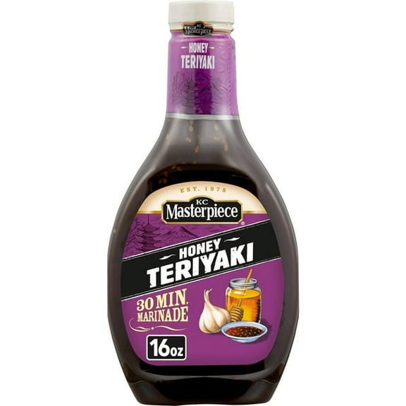KC Masterpiece Honey Teriyaki Marinade 16 Fluid Ounces (Pack of 2)