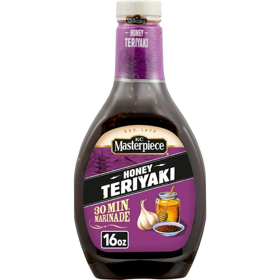 KC Masterpiece Honey Teriyaki Marinade, 16 fl oz Bottle