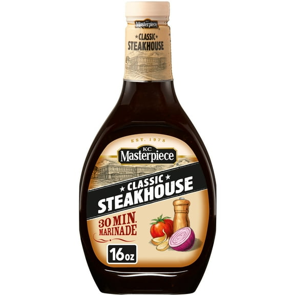 KC Masterpiece Classic Steakhouse Marinade, 16 fl oz Bottle