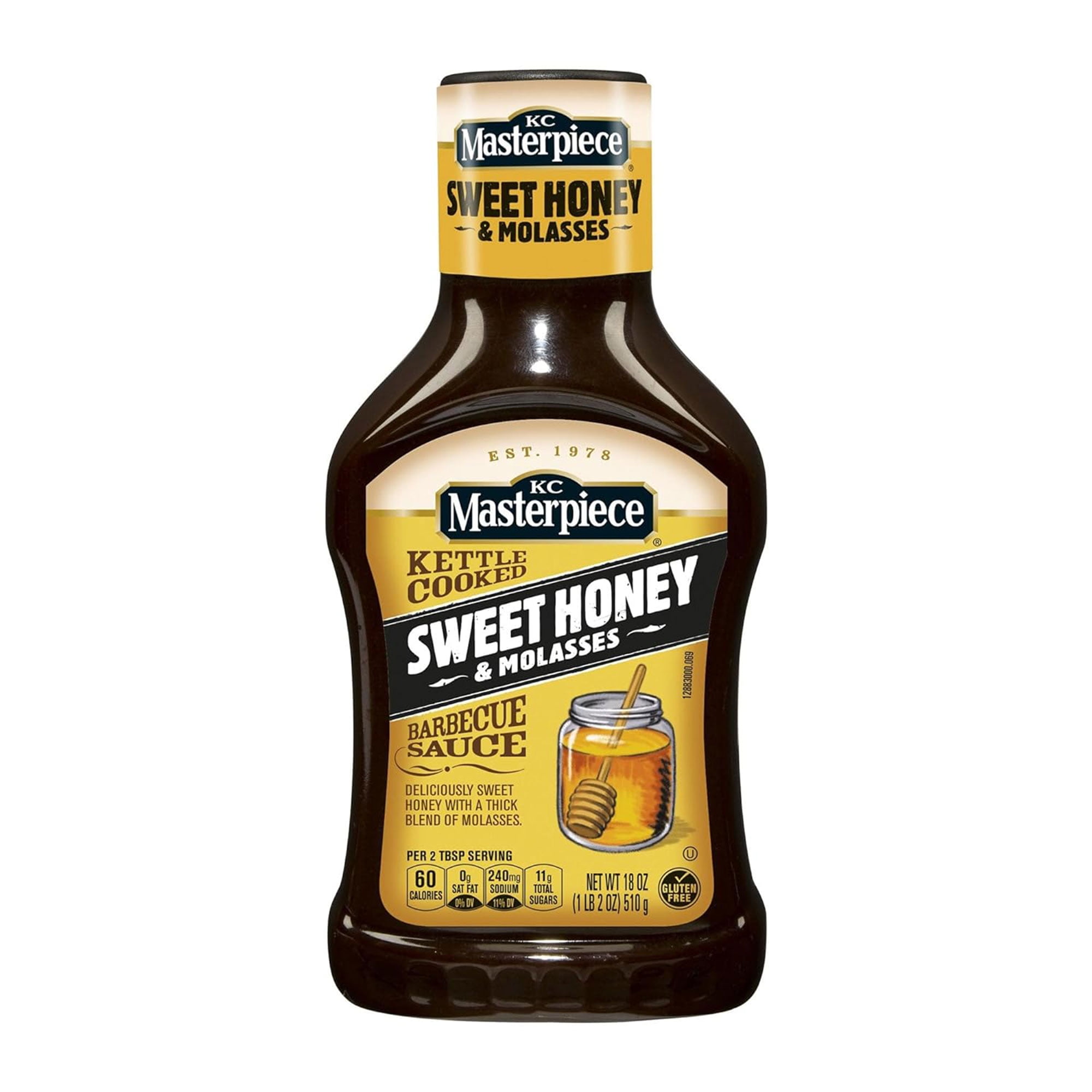 KC Masterpiece Sweet Honey & Molasses Barbecue Sauce (Pack of 2) 18 oz