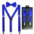 thumbnail image 1 of KC Men√¢¬Ä¬ôs Dressy Suspenders and Bow Tie Set, Adjustable, Blue, 1 of 1