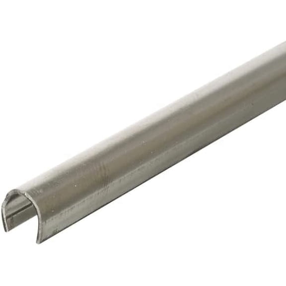 KC Sliding Door Repair Track Cover- Repair Sliding Glass Door Aluminum Tracks 1/4” x 8’, Stainless Steel (96" Length)