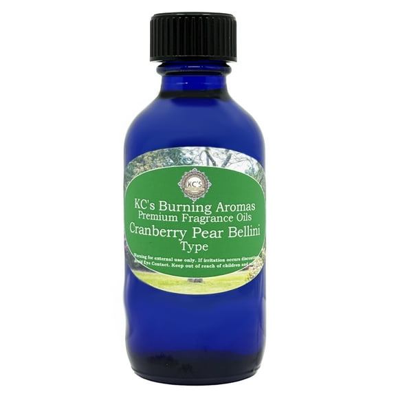 KC's Home Fragrances & Crystals Premium Fragrance Oil, Cranberry Pear & Bellini Premium, 2 fl oz