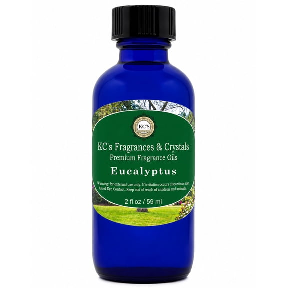 Eucalyptus Fragrance Oil KCs Fragrances & Crystals Premium Concentrated Home Fragrance Oil, 2 fl oz