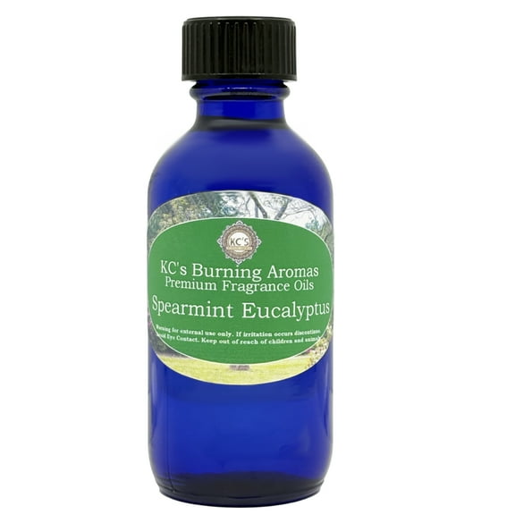 KC's Home Fragrances & Crystals Premium Fragrance Oil, Spearmint Eucalyptus, 2 fl oz
