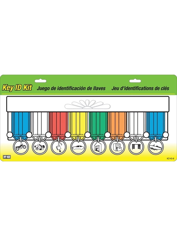 KC143-8 Easy Open Key ID Tag Kit, 8 Pieces