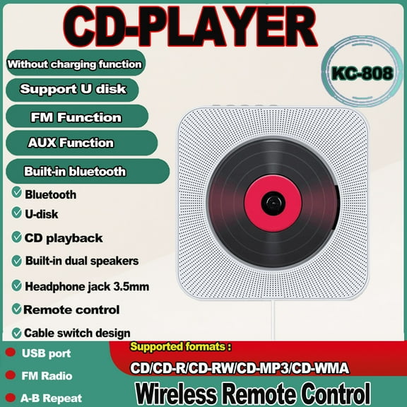 KC808 Bluetooth CD Player with LED display (Without charging function)