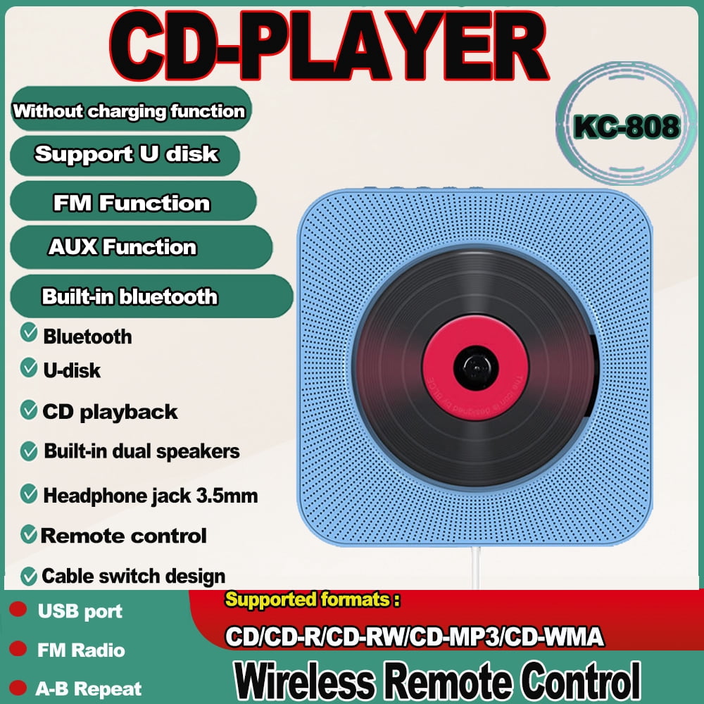 KC808 Bluetooth CD Player with LED display (Without charging
