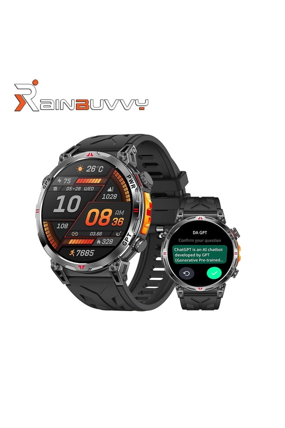 KC93 GPS Smart Watch 1.56 Inch 650mAh Bluetooth 5.3 Altitude Barometric Measurement Compass 30m Water Resistance Health Monitoring Sports Watch Multiple Options
