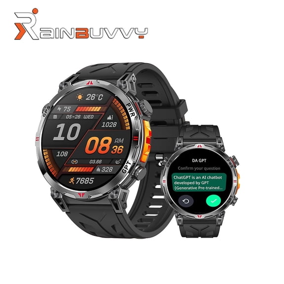 KC93 GPS Smart Watch 1.56 Inch 650mAh Bluetooth 5.3 Altitude Barometric Measurement Compass 30m Water Resistance Health Monitoring Sports Watch Multiple Options