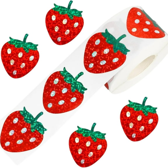 KCAHPAN 500 Pcs Fruit Labels Reward Sticker Scrapbook Sticker Strawberry Sticker