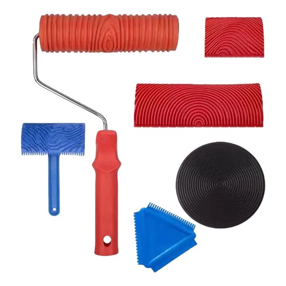 KCAHPAN 6Pieces Practical Wood Texture Tool Set for Easy to Use Home Renovations