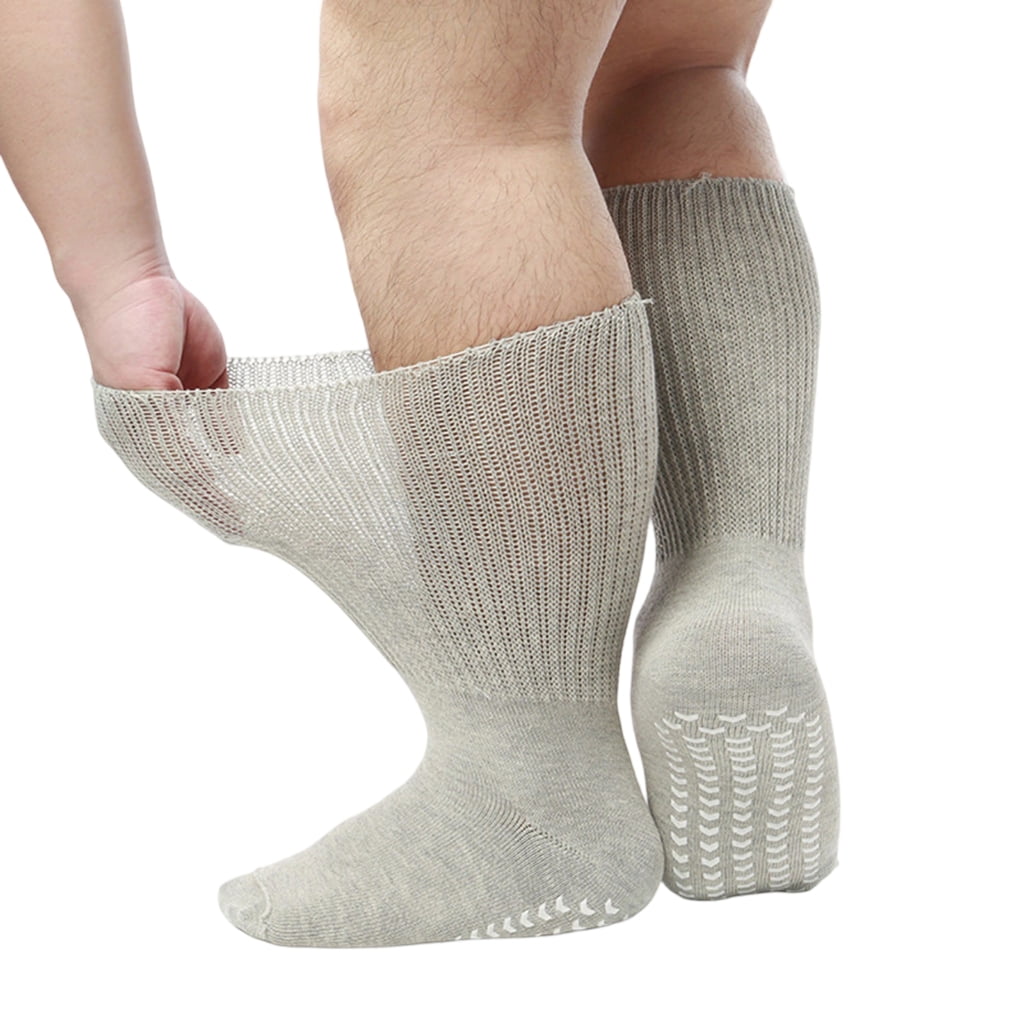 KCAHPAN Anti Slip Hospital Socks Extra Width Socks for Swollen Feet KCAHPAN Anti Slip Hospital Socks Extra Width Socks for Swollen Feet