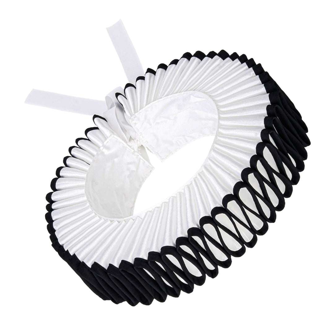 KCAHPAN Artistic Victorian Ruffled Faux Collar with Classical Black ...