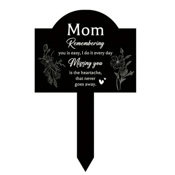 KCAHPAN Cemetery Memorial Cemetery Mom Dad Grave Marker Acrylic Stake for Indoor and Outdoor Use Memorial Graveside Sign