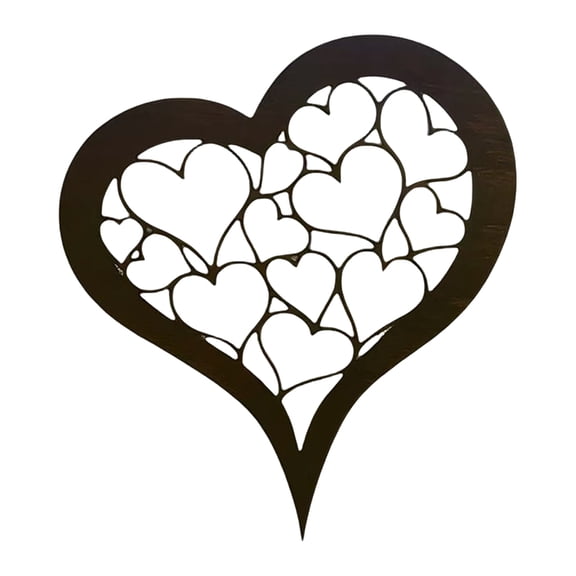 KCAHPAN Decorative Rusted Heart Statue Stake for Porch and Garden Parterre Use