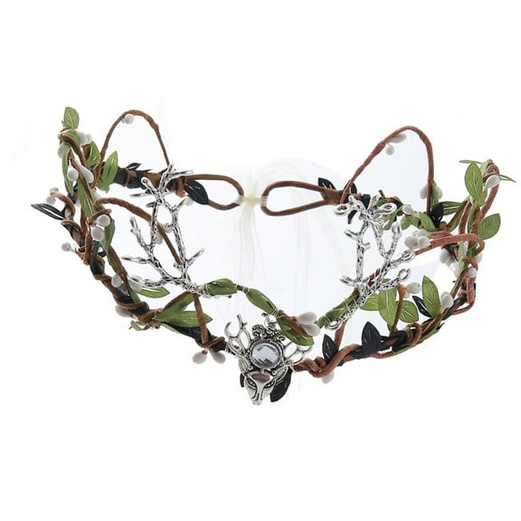 KCAHPAN Fairies Crown for Women Girl, Fairies Headband Leaf Circlet for Christmas Wedding Birthday, Photo Props