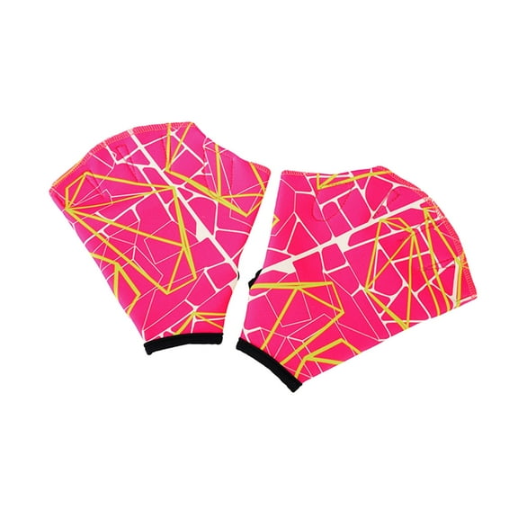 KCAHPAN Fashion Print Webbed Gloves Swim Gear for Swim Water Aerobics Training Teaching