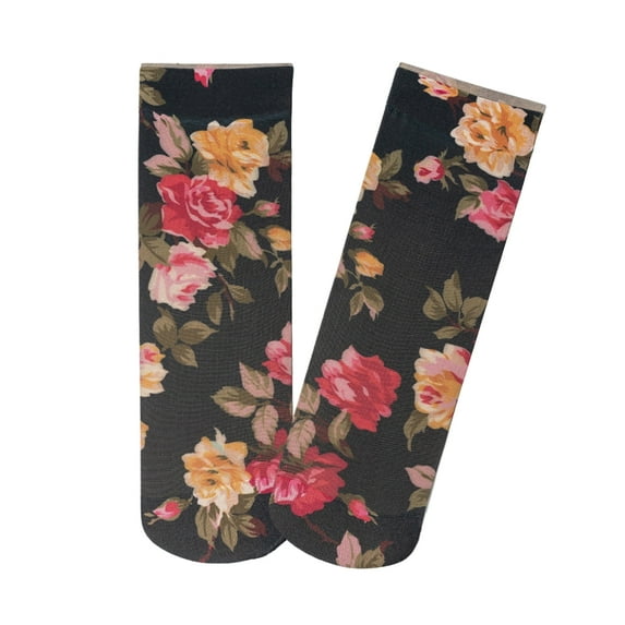 KCAHPAN Fashion Snakeskin Leopard Print Ankle Socks Women's Summer Ultrathin Silk Socks