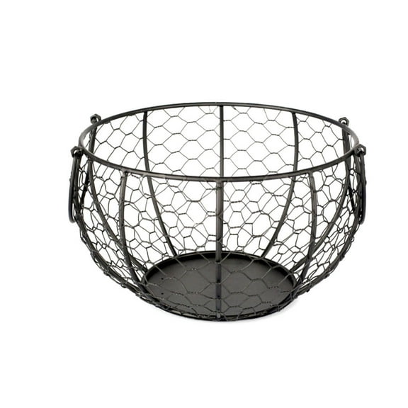 KCAHPAN Kitchen Storage Metal Wire Egg Basket Farm Chicken Cover Egg Holder Organizer Nordic Snack Fruit Container