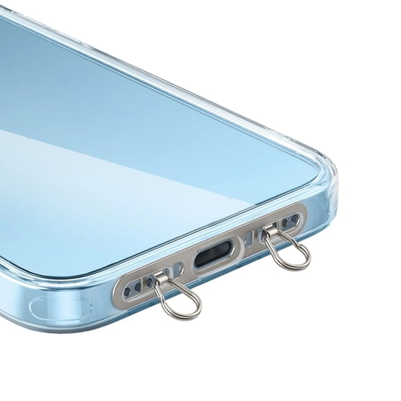 KCAHPAN Metal Phone Lanyard Clip with Double Rings Strap Patches Not Loss Double Hook Phone Lanyard Side Mount Pad for Phone