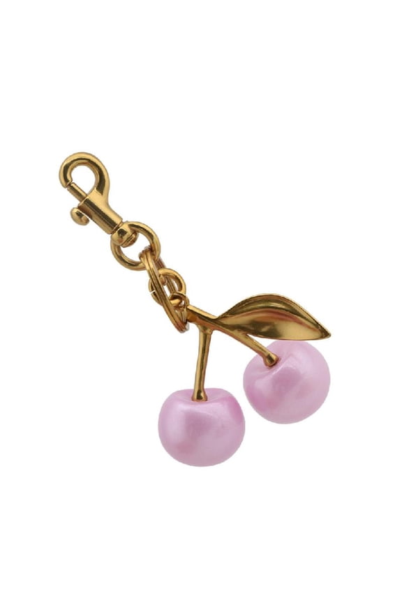 Cherry Resin Alloy Keychain Handmade Fruit Charm for Bags and Keys Fashion Handbag Accessories Jewelry for Wallet