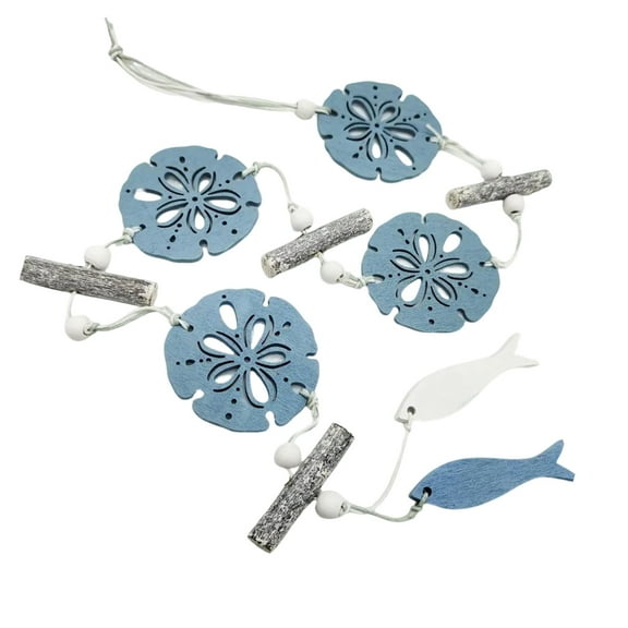 KCAHPAN Ocean Theme Hanging Decoration Blue Fish Sea Shell Ornament for Wall and Window