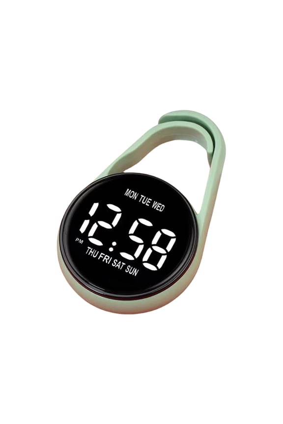Plastic Shell Digital Clock Waterproof Electronic Hanging Watch with Hook