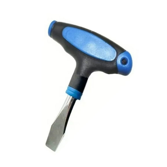 KCAHPAN T Handle Flat Screwdriver Tool 9mm High Carbon Steel Construction for Electronic