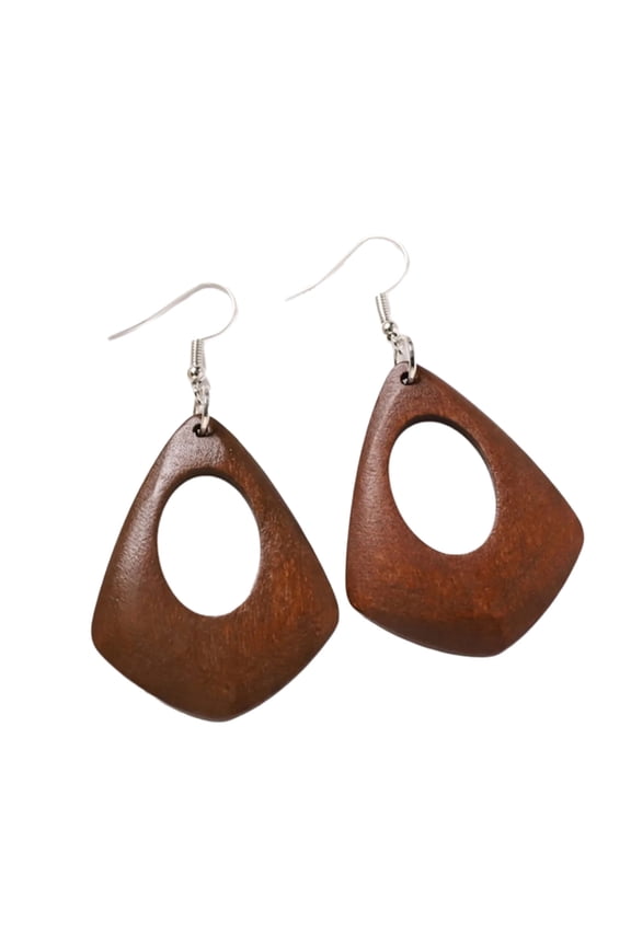 KCAHPAN Lightweight Wooden Earrings With Retro Design For Fashion Forward Women Looking To Enhances Their Seasonal Wardrobe