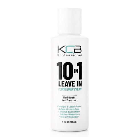 KCB Professional 10 in 1 Leave-in Conditioner Cream, Heat Protectant that Smooths, Conditions, Detangles, Strengthens, and Reduces Frizz, All Hair Types, 4 Fl Oz