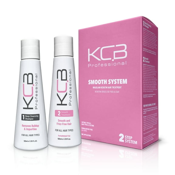 KCB Professional Smooth System, Brazilian Keratin Hair Treatment Kit at Home. All Hair Types.