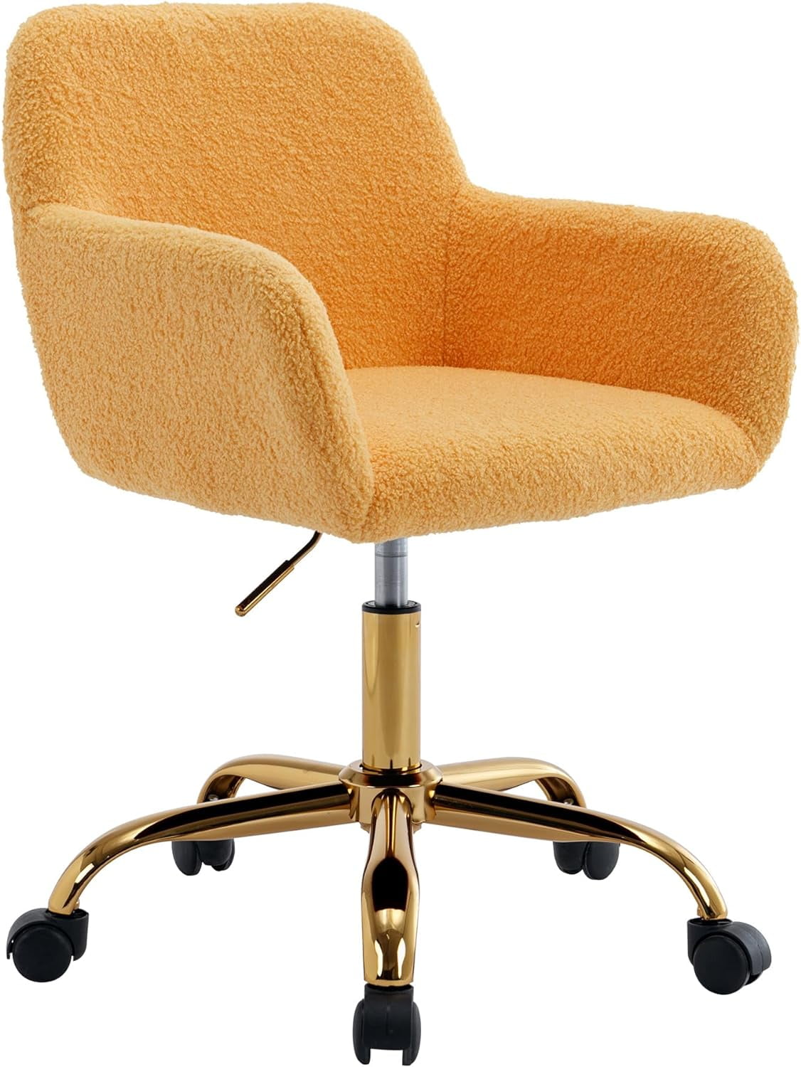 KCC Faux Fur Office Desk Chair, Comfy Fluffy Swivel Modern Leisure ...