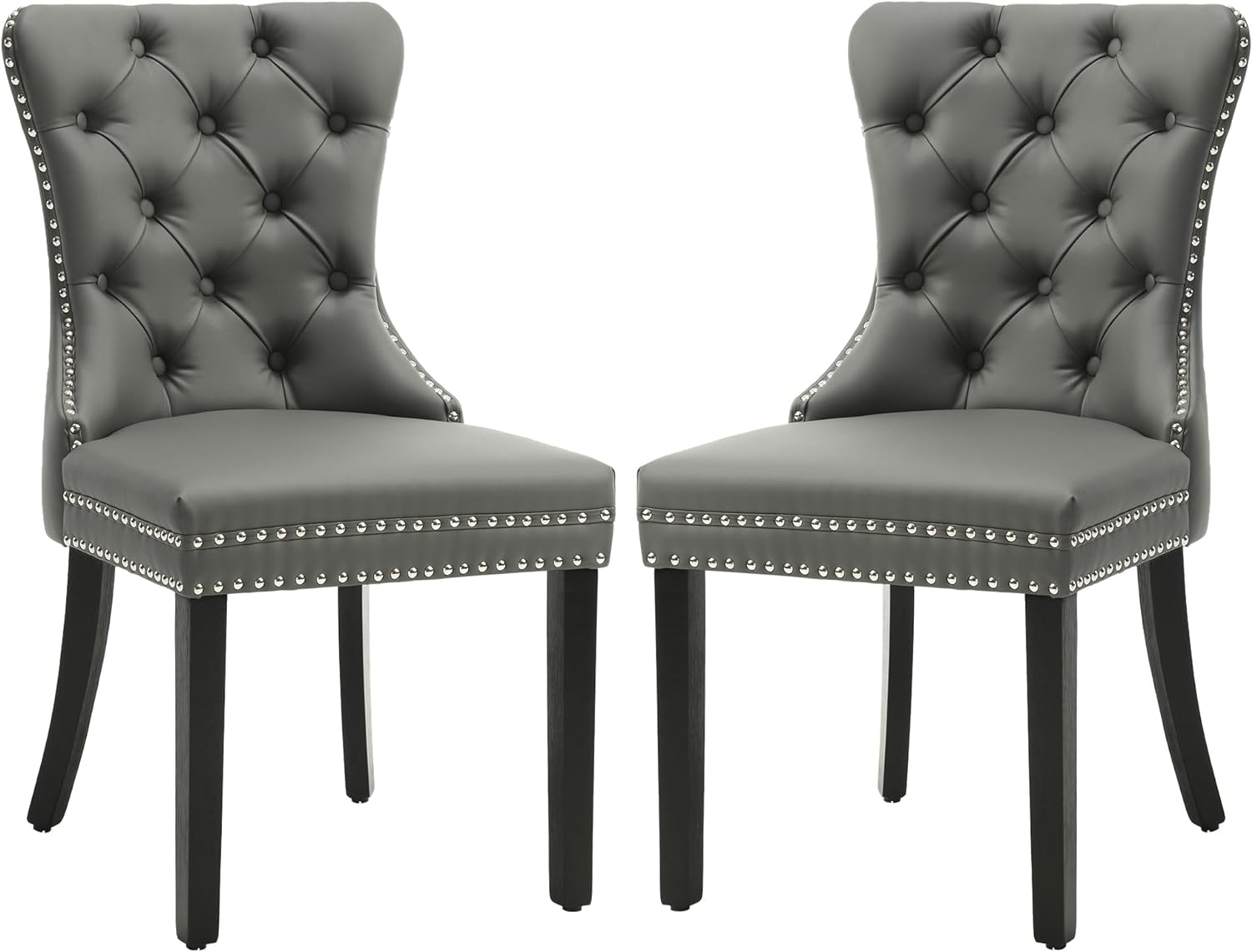 Grey chesterfield 2025 dining chairs