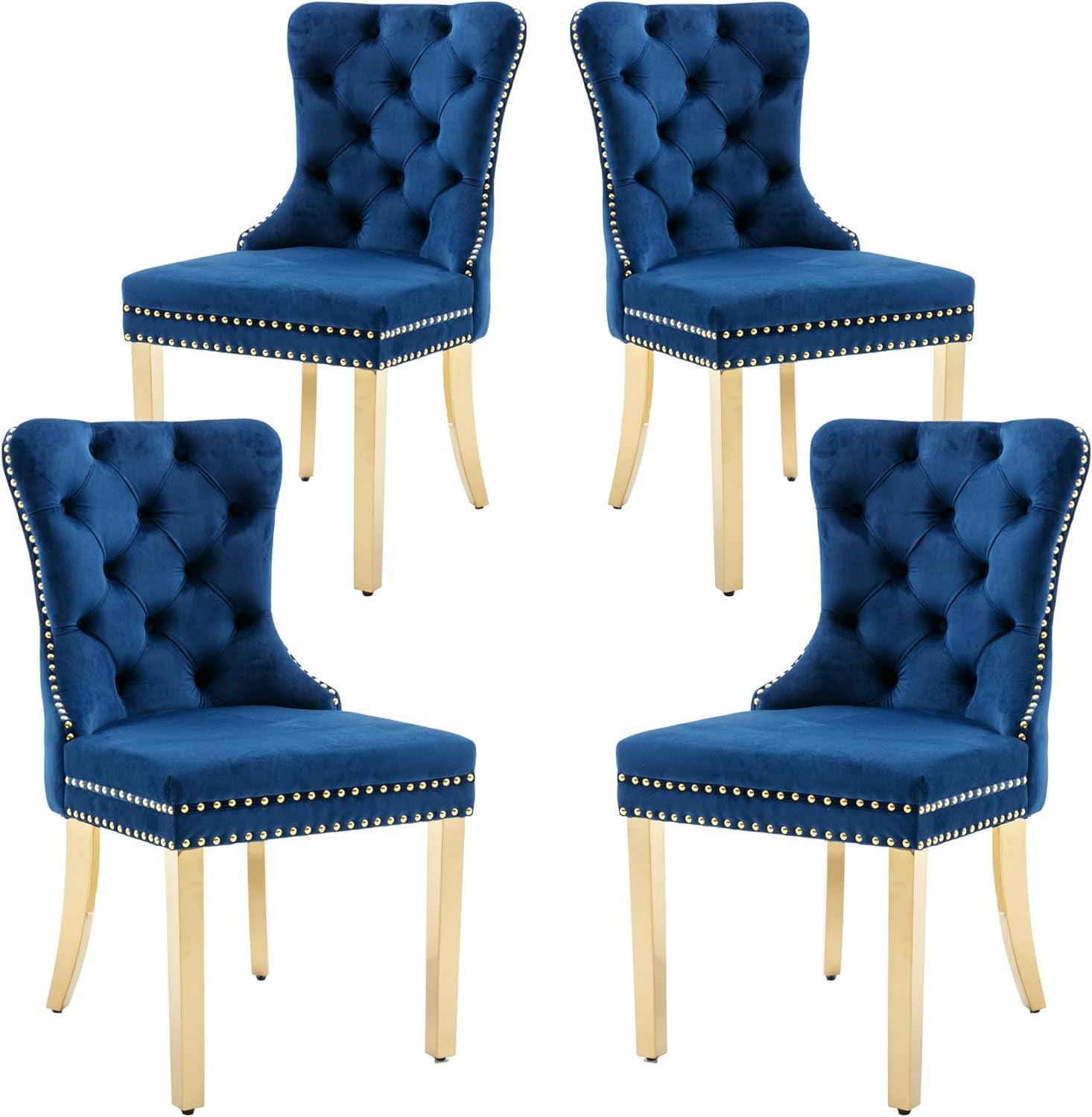 Premium Velvet Upholstered Dining Chair Set - Nikki Collection