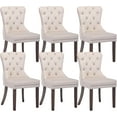 KCC Velvet Dining Chairs Set of 6, Upholstered Highend Tufted Dining