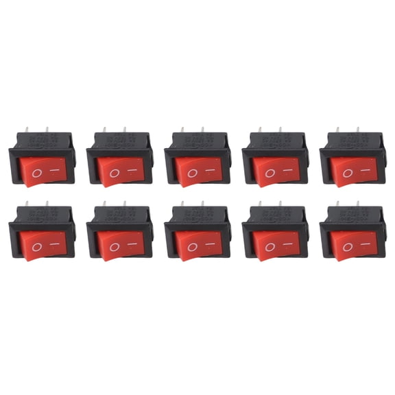 KCD1-101 Rocker Switch Red 2-Pin 15*21mm for Household Appliances and Scales