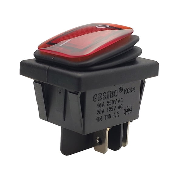 4/6 Pin Waterproof Rocker SPST ON/OF KCD4 Rocker Switches