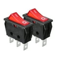 thumbnail image 1 of KCD7 T125/55 16(4)A/250VAC 3 Terminal Red Light ON-OFF I/O Rocker Switch 2Pcs, 1 of 7