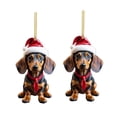 thumbnail image 1 of KCEHTA 2 Pcs Dachshund Christmas Ornaments, Dog Ornaments for Christmas Tree, Dachshund Christmas Decor, Cute 2D Acrylic Dachshund Dog Christmas Tree Hanging Ornaments for Dog Lovers, 1 of 5