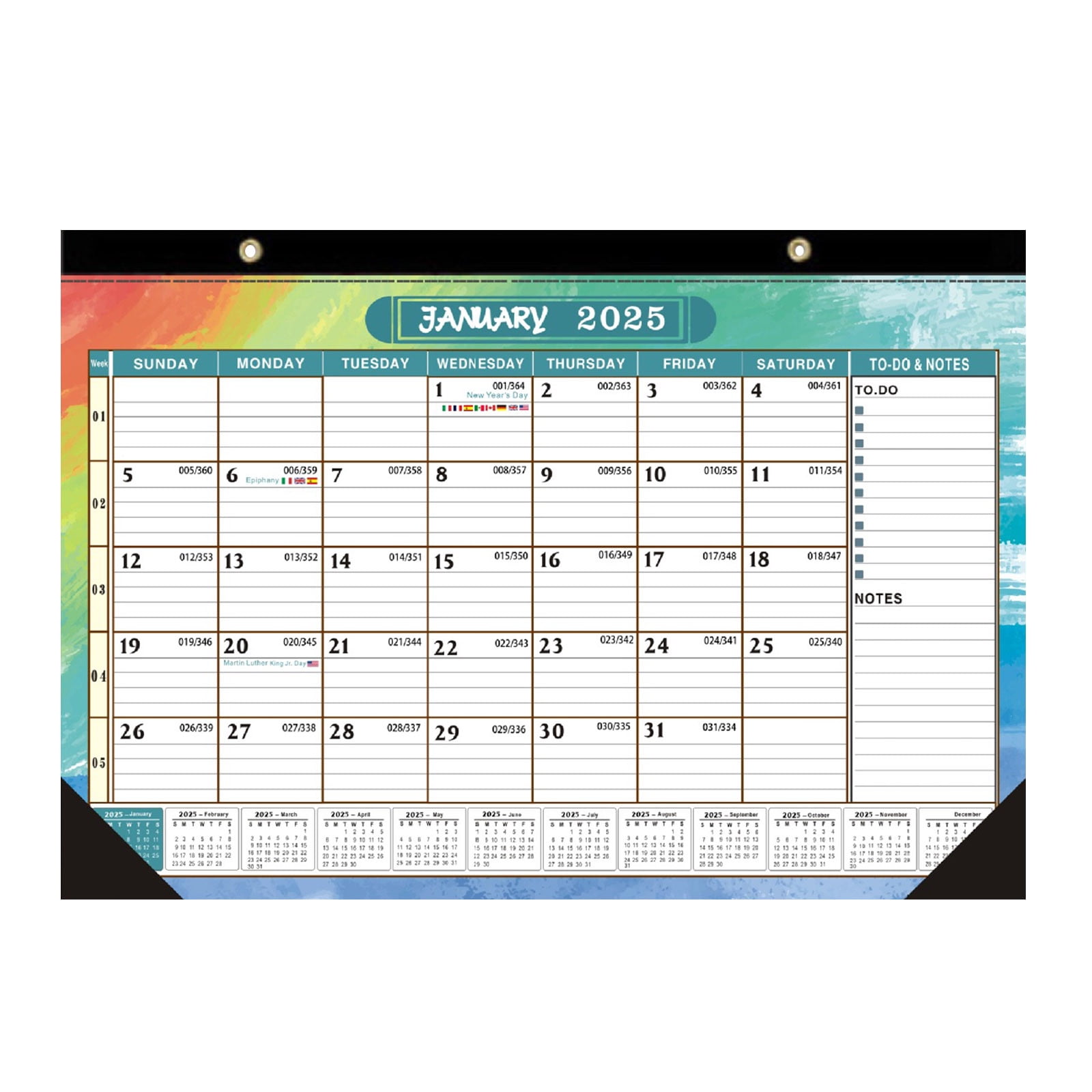 KCEHTA 2025 Wall Calendar, Monthly Calendar 20242025, 18 Month Wall