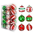 thumbnail image 1 of KCEHTA 30 Pcs Christmas Ball Ornaments 2.36 inch Glitter Red and Green Shatterproof Christmas Tree Hanging Ornaments for Xmas Holiday Party Decor, 1 of 6