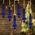 thumbnail image 1 of KCEHTA 6 Pcs Finial Christmas Ornaments, Finial Drop Christmas Ornaments, Velvet Christmas Ornaments, Plastic Shatterproof Flocked Christmas Ornaments for Xmas Tree Vintage Holiday Decor, 1 of 6