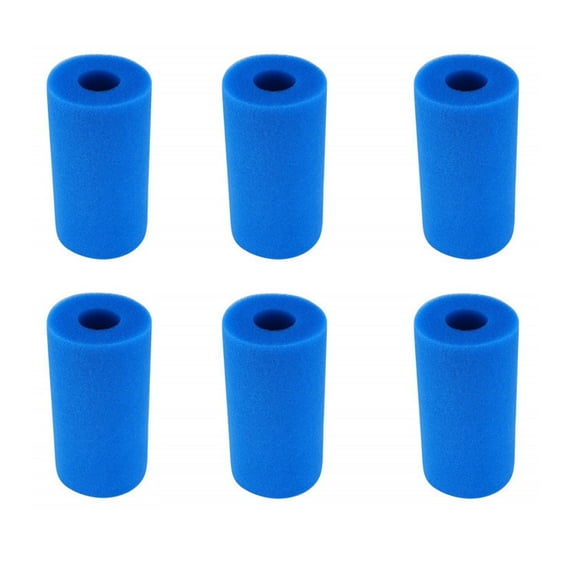 KCEHTA 6pcs Pool Filter Sponge for Type A, Pool & Spa Cartridge Filter Replacement, Reusable Foam Filter for Type A Pool Pump