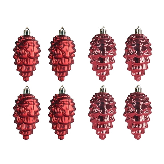 KCEHTA 8PCS Christmas Pine Cone Ornaments, Pine Cone Ornaments for Christmas Tree, Glitter Pinecone Christmas Ornaments for Xmas Tree Fall Thanksgiving Decorations
