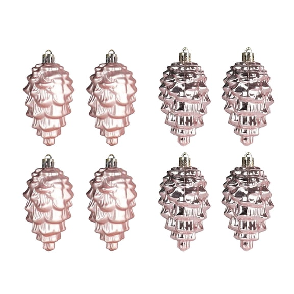 KCEHTA 8PCS Christmas Pine Cone Ornaments, Pine Cone Ornaments for Christmas Tree, Glitter Pinecone Christmas Ornaments for Xmas Tree Fall Thanksgiving Decorations