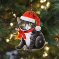 thumbnail image 1 of KCEHTA Black Cat Ornaments for Christmas Tree, Black Cat Christmas Ornaments, Personalized Black Cat Christmas Tree Ornaments Car Backpack Pendant Home Party Decor, 1 of 6