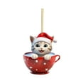 thumbnail image 1 of KCEHTA Christmas Cat Ornaments, Cat Ornaments for Christmas Tree, Cat Christmas Tree Ornaments, Cute Acrylic Christmas Tree Decoration Pendant for Cat Lovers, 1 of 5