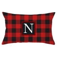 thumbnail image 1 of KCEHTA Christmas Pillow Covers 12x20 inch Red and Black Buffalo Check Plaid Throw Pillow Covers Initial Pillow Covers Letter N Farmhouse Decorative Pillowcases for Couch Sofa Bed Home Decor, 1 of 5